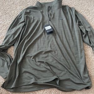 Nike zip up crew neck